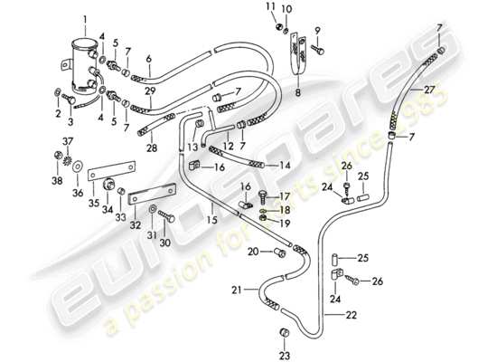 a part diagram from the Porsche 356B/356C (1965) parts catalogue