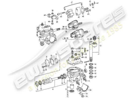 a part diagram from the Porsche 356B/356C parts catalogue