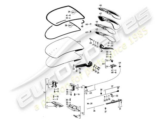 a part diagram from the Porsche 356B/356C (1965) parts catalogue