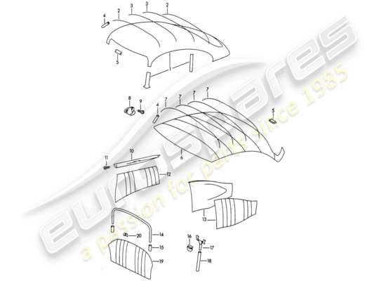 a part diagram from the Porsche 356B/356C parts catalogue