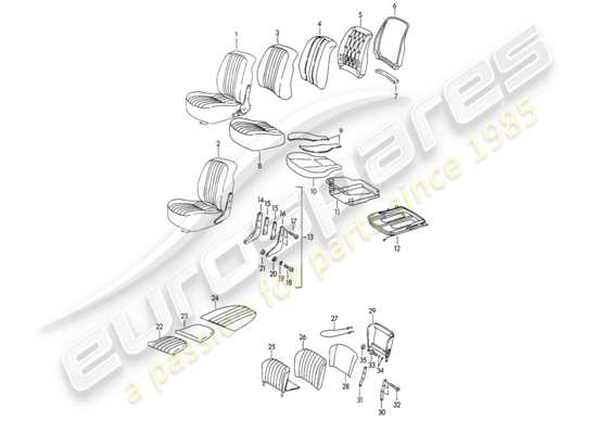 a part diagram from the Porsche 356B/356C parts catalogue