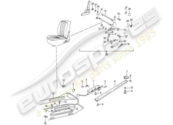 a part diagram from the Porsche 356B/356C parts catalogue