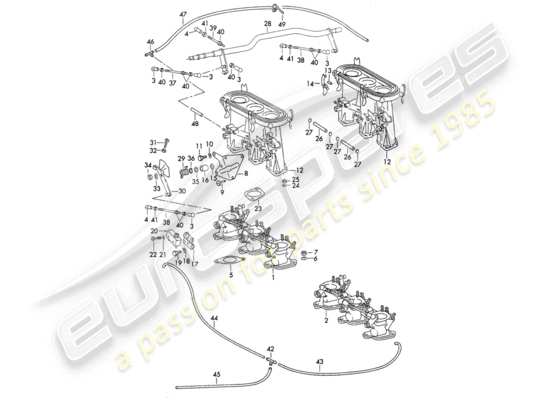 a part diagram from the Porsche 911 (1970) parts catalogue