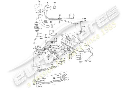 a part diagram from the Porsche 911 parts catalogue