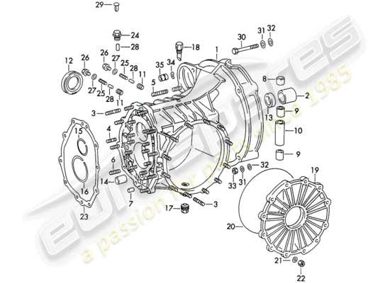 a part diagram from the Porsche 911 (1970) parts catalogue