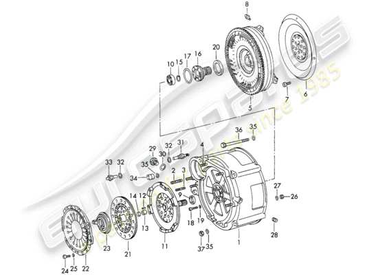 a part diagram from the Porsche 911 parts catalogue