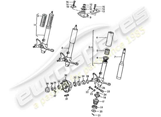 a part diagram from the Porsche 911 (1970) parts catalogue