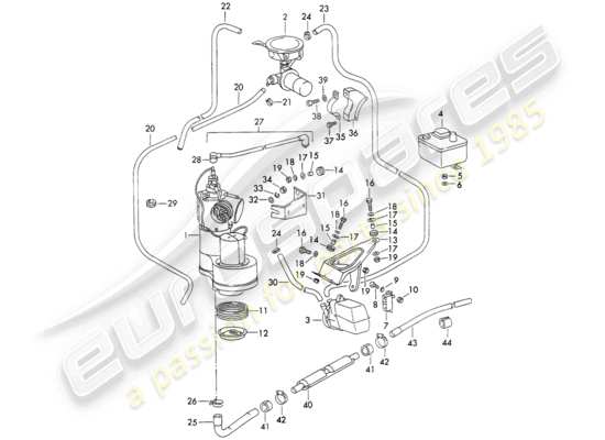 a part diagram from the Porsche 911 parts catalogue