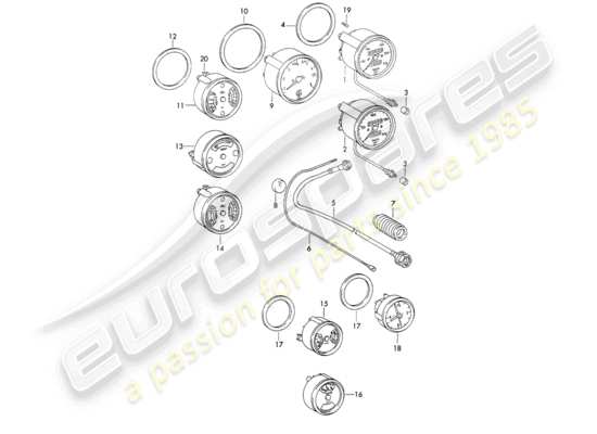 a part diagram from the Porsche 911 (1970) parts catalogue