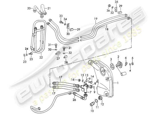 a part diagram from the Porsche 911 parts catalogue