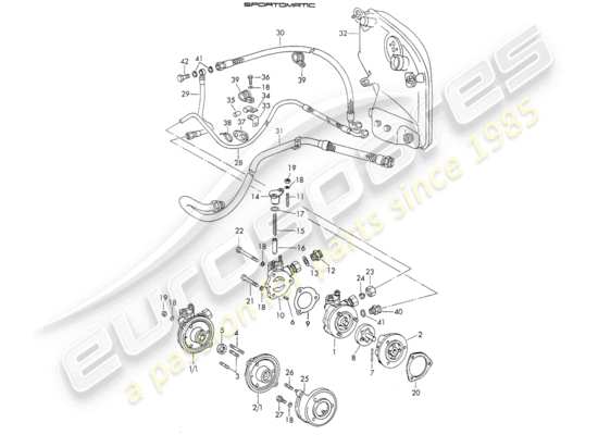 a part diagram from the Porsche 911 (1971) parts catalogue