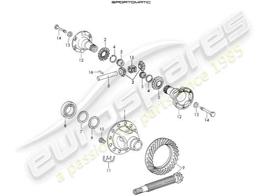 a part diagram from the Porsche 911 (1971) parts catalogue