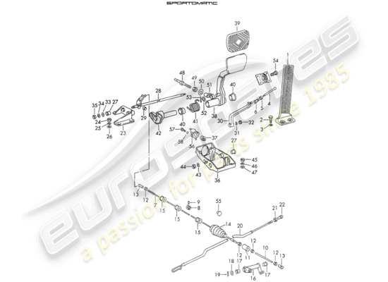 a part diagram from the Porsche 911 (1971) parts catalogue