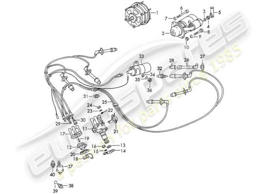 a part diagram from the Porsche 911 (1971) parts catalogue