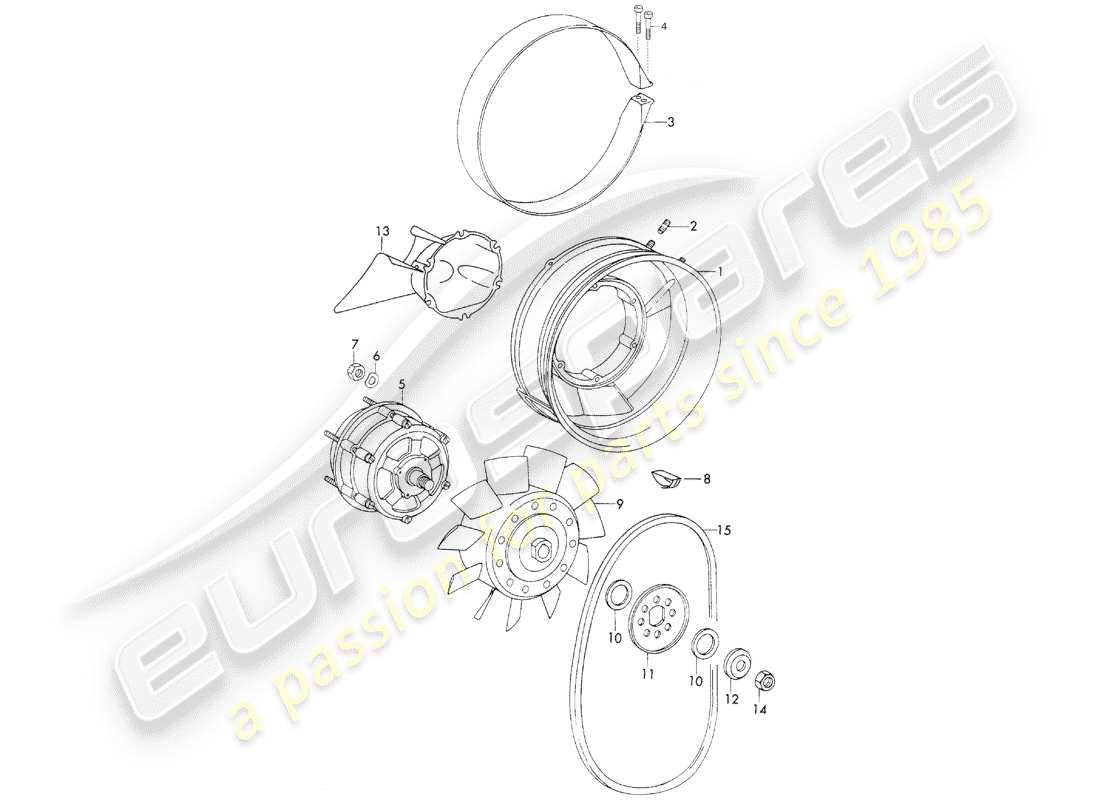 Porsche 911 (1972) AIR COOLING Part Diagram