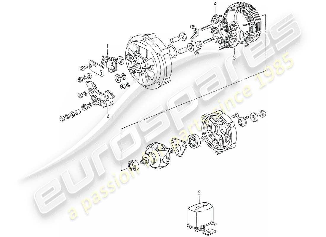 Porsche 911 (1972) ALTERNATOR Part Diagram