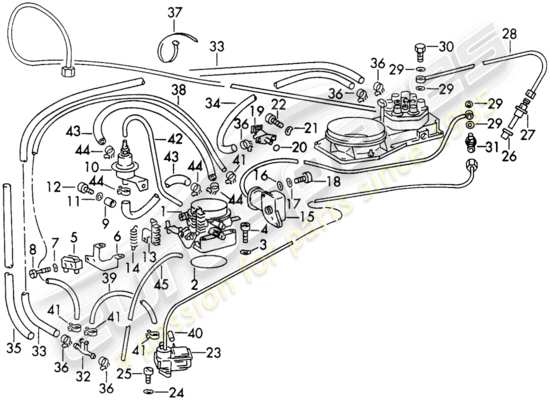 a part diagram from the Porsche 911 (1972) parts catalogue