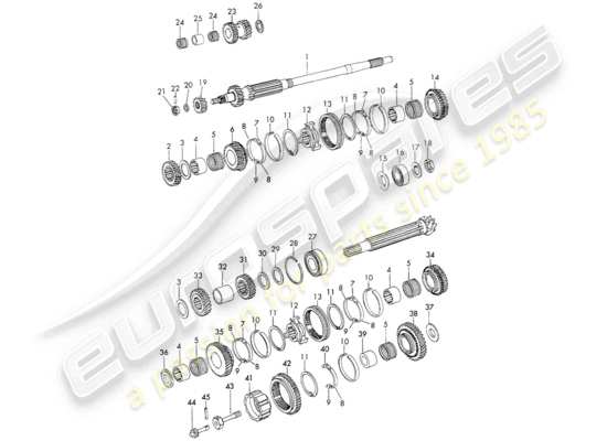 a part diagram from the Porsche 911 (1972) parts catalogue