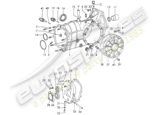 a part diagram from the Porsche 911 (1972) parts catalogue