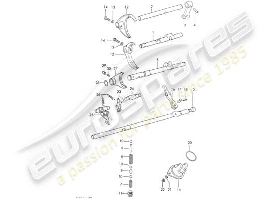 a part diagram from the Porsche 911 (1972) parts catalogue