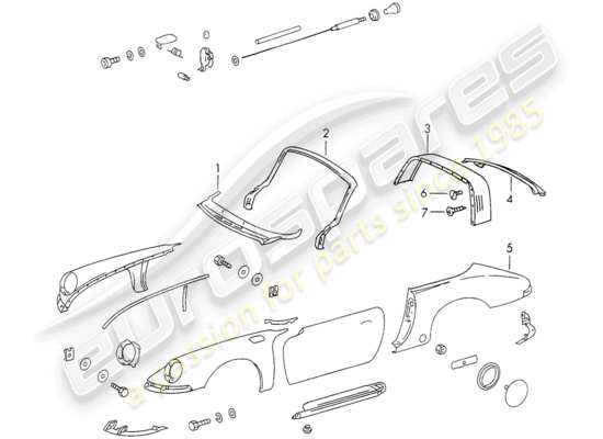 a part diagram from the Porsche 911 parts catalogue