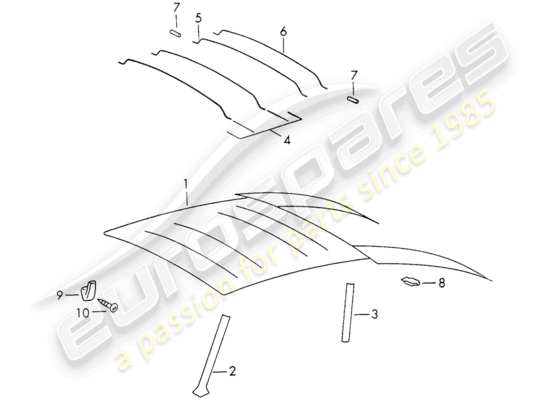 a part diagram from the Porsche 911 (1972) parts catalogue