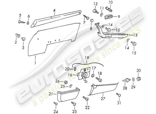 a part diagram from the Porsche 911 (1972) parts catalogue