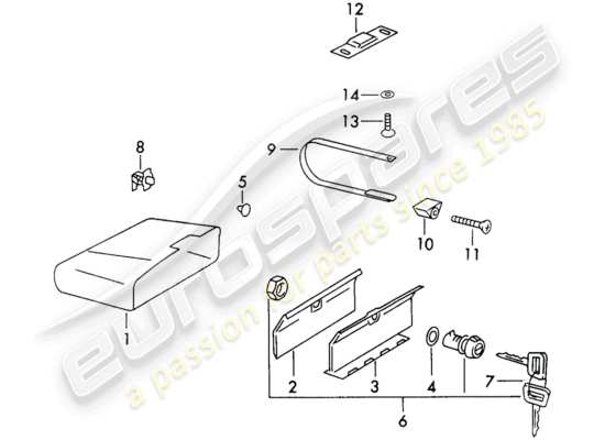 a part diagram from the Porsche 911 (1972) parts catalogue