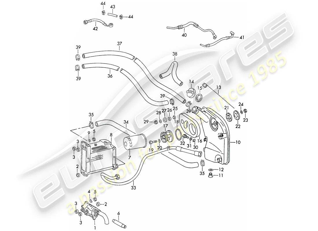Porsche 911 (1973) ENGINE LUBRICATION - D - MJ 1973>> Part Diagram