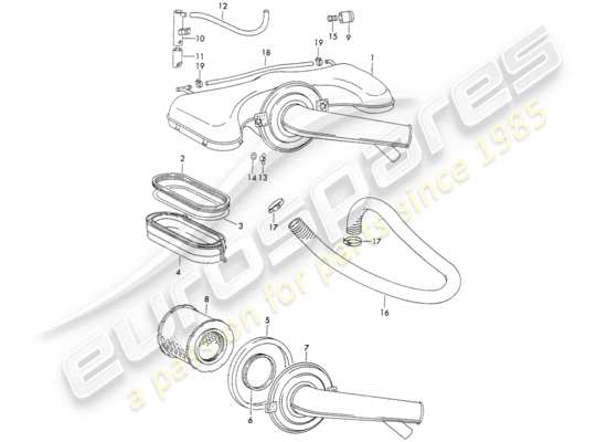 a part diagram from the Porsche 911 (1973) parts catalogue