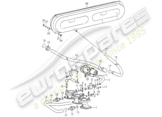 a part diagram from the Porsche 911 (1973) parts catalogue