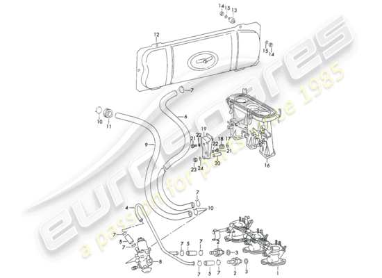 a part diagram from the Porsche 911 parts catalogue