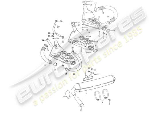 a part diagram from the Porsche 911 (1973) parts catalogue