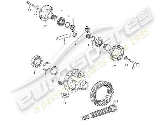 a part diagram from the Porsche 911 parts catalogue