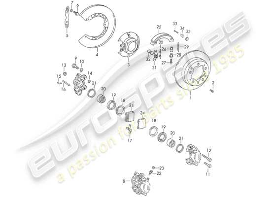 a part diagram from the Porsche 911 parts catalogue