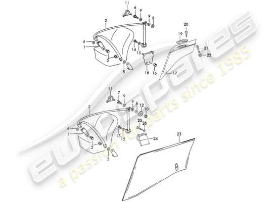 a part diagram from the Porsche 911 parts catalogue