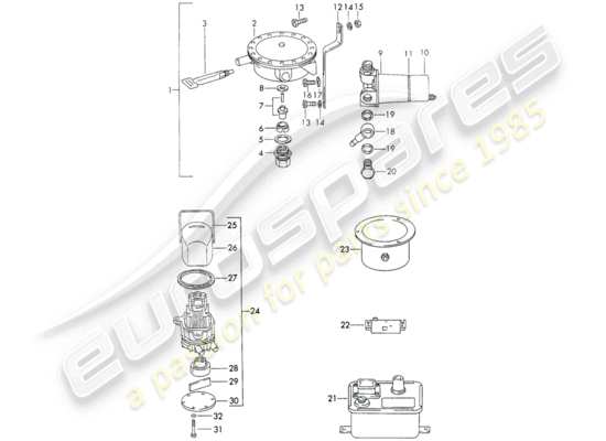 a part diagram from the Porsche 911 parts catalogue