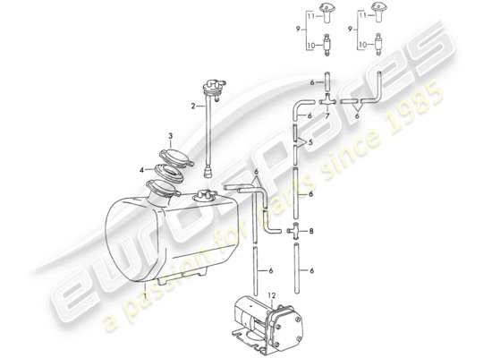 a part diagram from the Porsche 911 (1973) parts catalogue