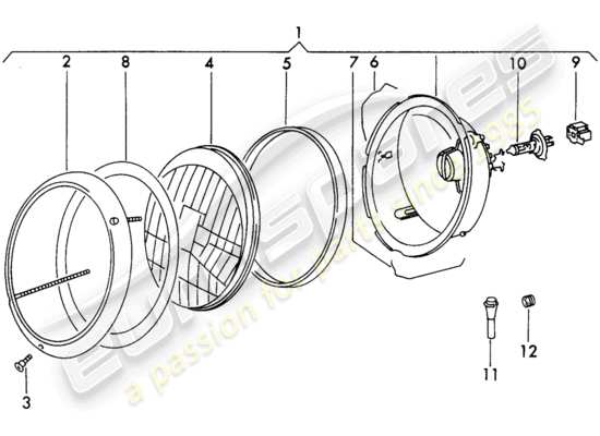 a part diagram from the Porsche 911 parts catalogue