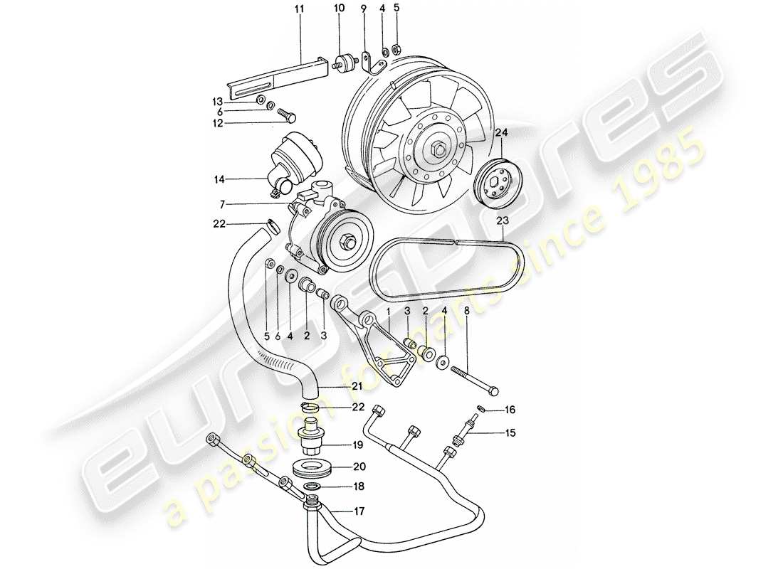 Porsche 911 (1974) AIR INJECTION Part Diagram