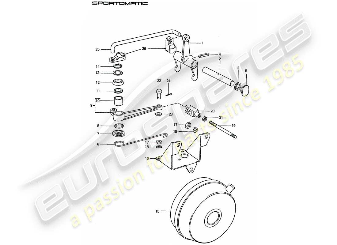 Porsche 911 (1974) CLUTCH RELEASE Part Diagram