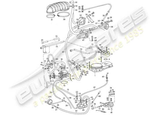 a part diagram from the Porsche 911 (1974) parts catalogue