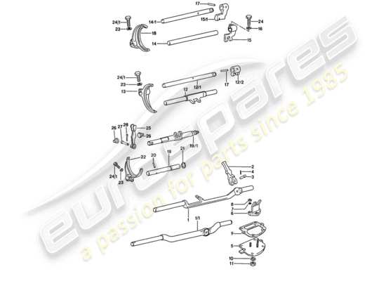 a part diagram from the Porsche 911 (1974) parts catalogue