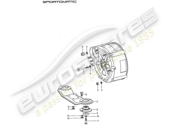 a part diagram from the Porsche 911 (1974) parts catalogue