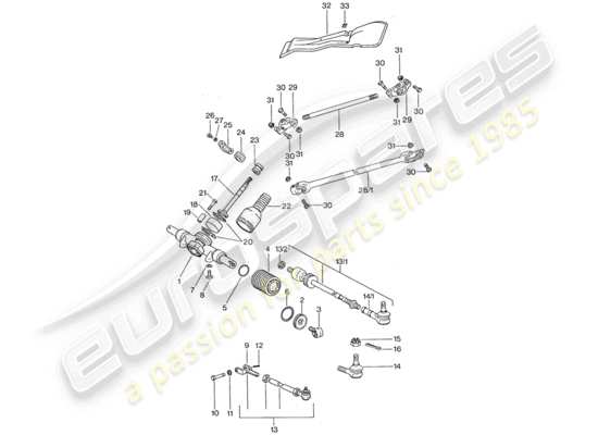 a part diagram from the Porsche 911 (1974) parts catalogue