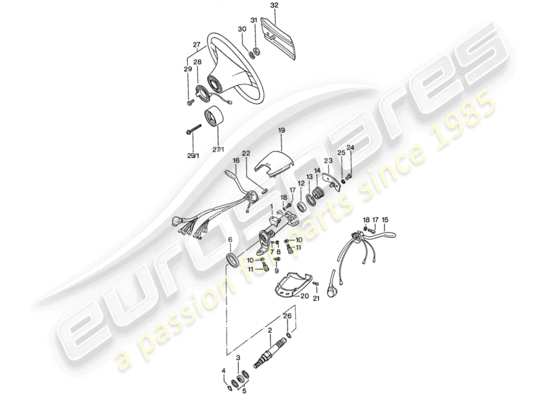 a part diagram from the Porsche 911 (1974) parts catalogue