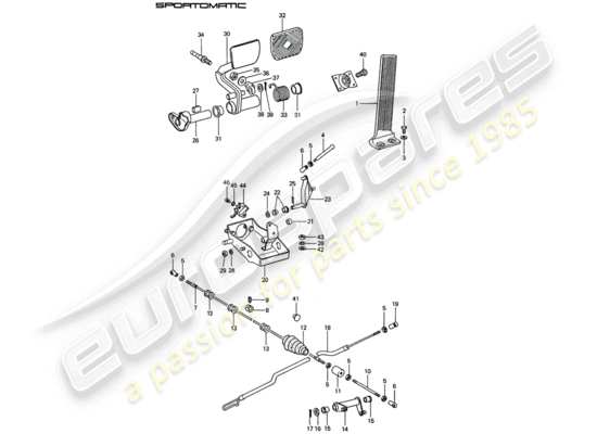 a part diagram from the Porsche 911 (1974) parts catalogue