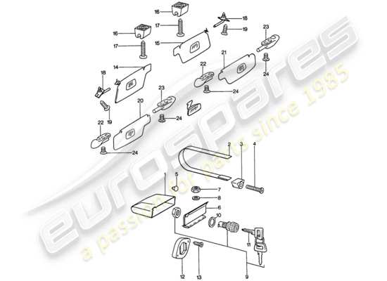 a part diagram from the Porsche 911 (1974) parts catalogue