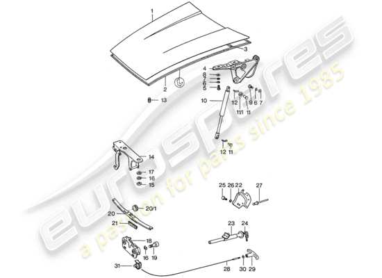 a part diagram from the Porsche 911 parts catalogue