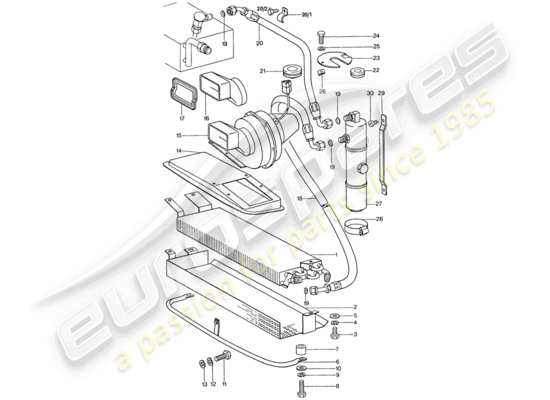 a part diagram from the Porsche 911 (1975) parts catalogue